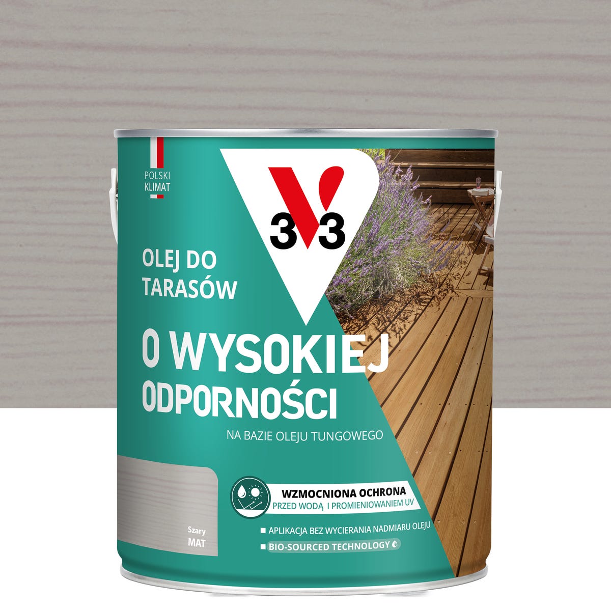 Olej do tarasów Szary mat 2.5 l V33