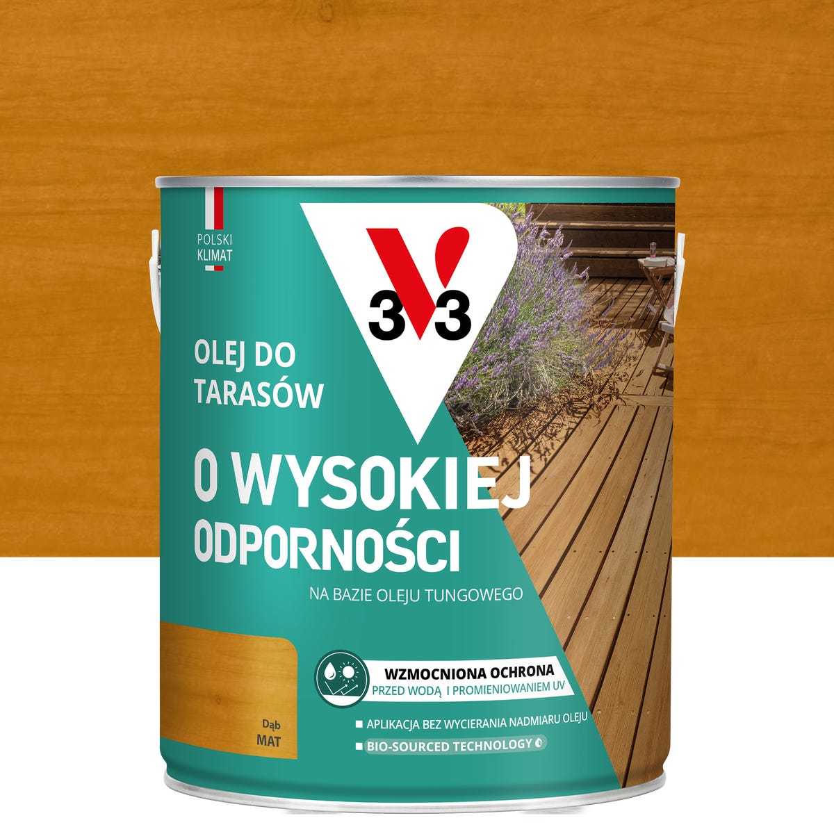 Olej do tarasów Dąb mat 2.5 l V33