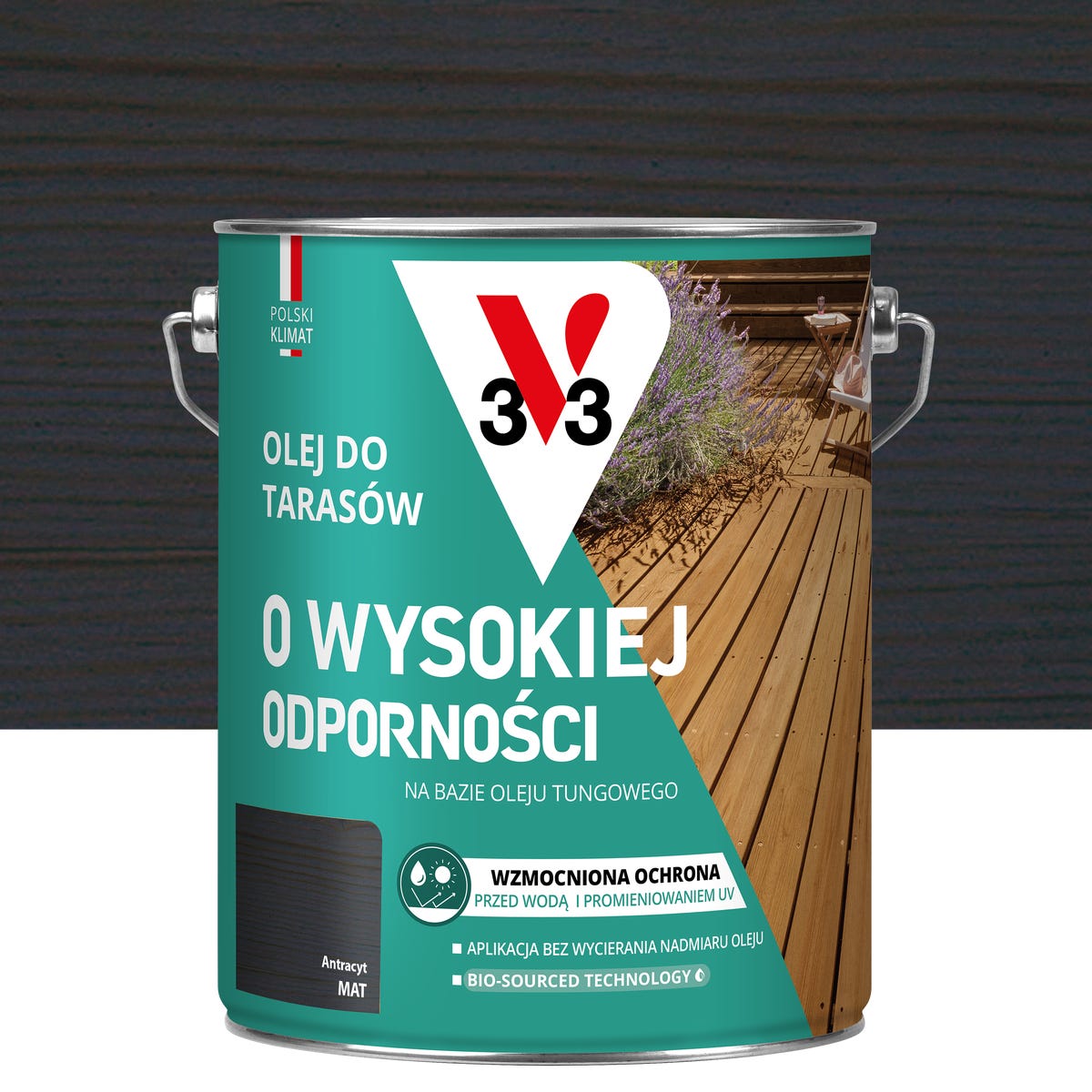 Olej do tarasów Antracyt mat 4.5 l V33