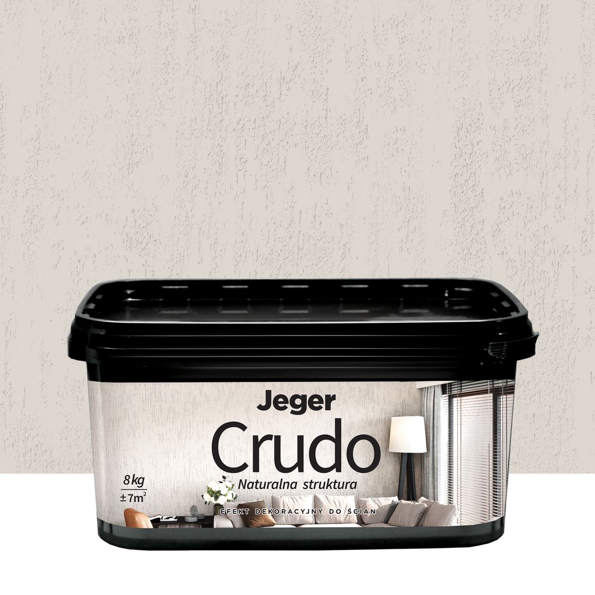 Powłoka dekoracyjna Jeger Crudo 8 kg Fog