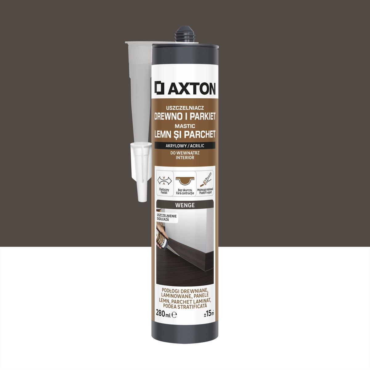 Uszczelniacz do drewna i parkietu Wenge 280 ml Axton
