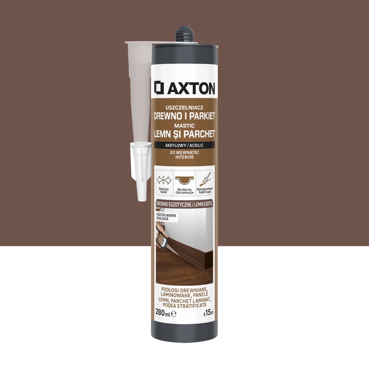 Uszczelniacz do drewna i parkietu Egzotyczny 280 ml Axton