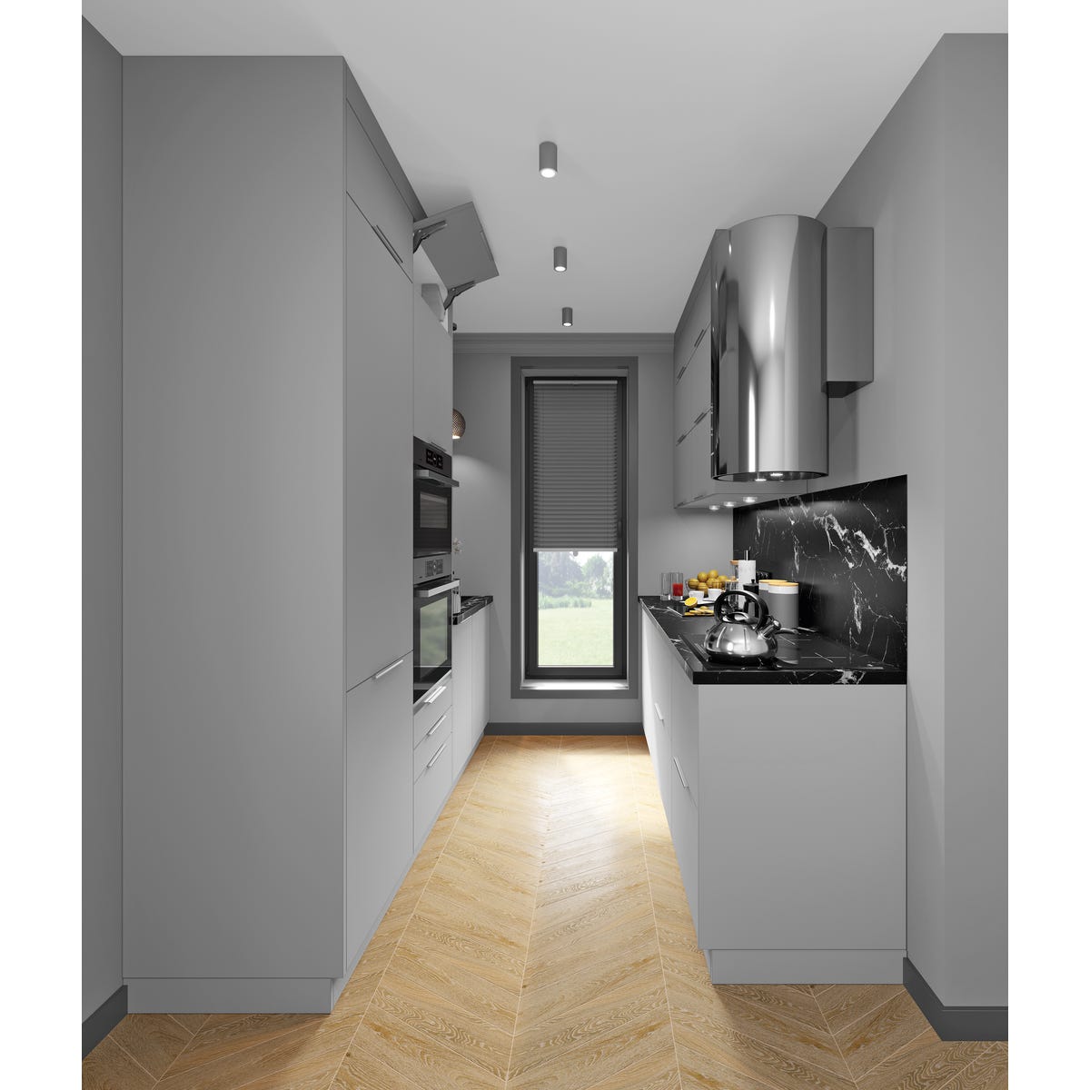 Delinia Panel kuchenny ścienny 60 x 300 cm ciemny marmur
