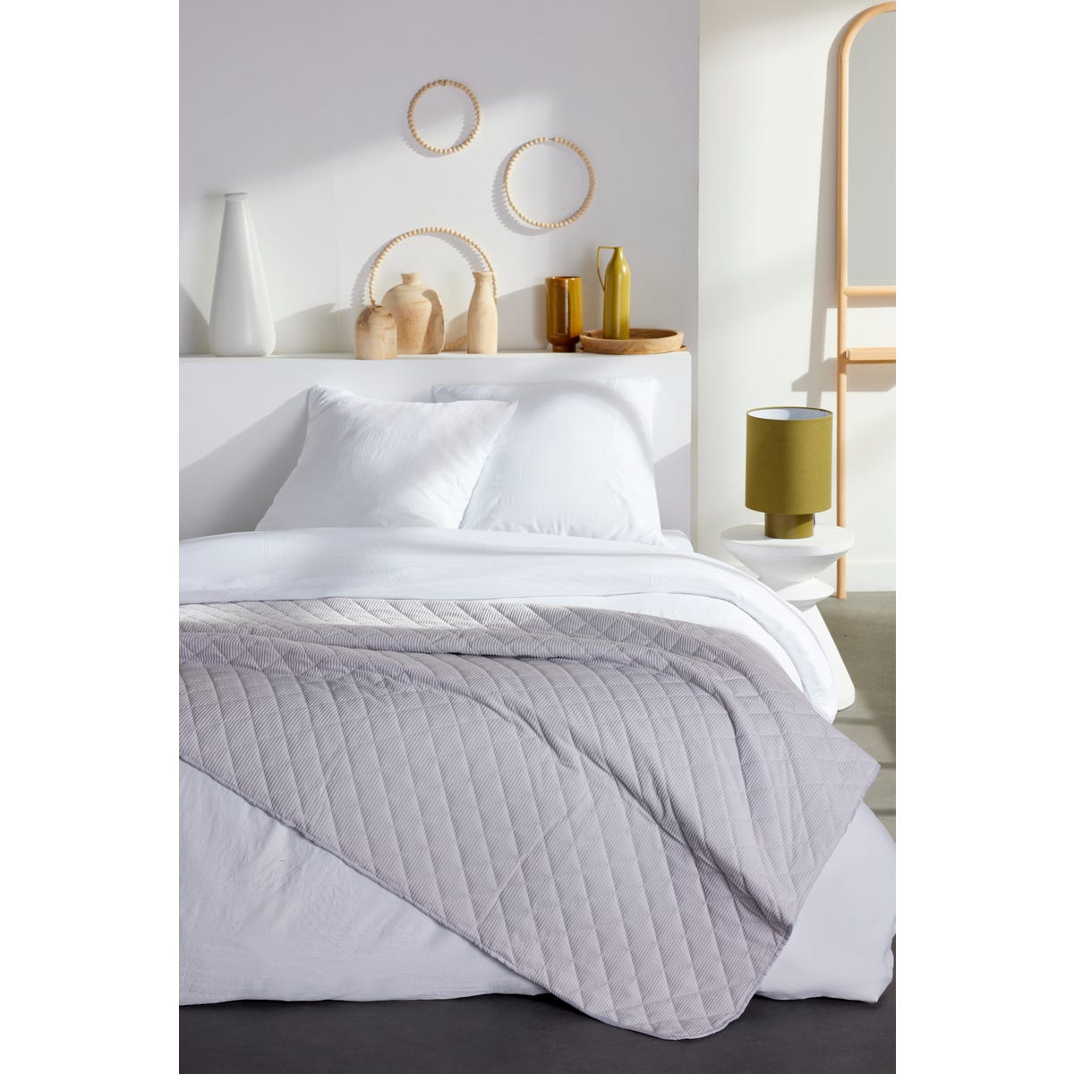 Narzuta Linea jasnoszara 180 x 200 cm