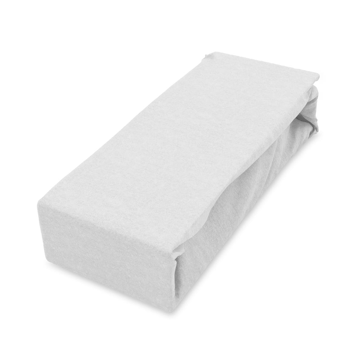 Prześcieradło z gumką Jersey Soft białe 90 x 200 cm