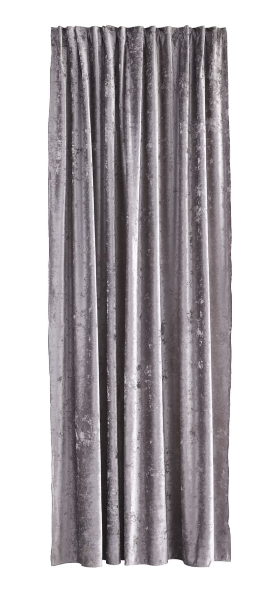Zasłona aksamitna Velvet szara 200 x 280 cm na taśmie