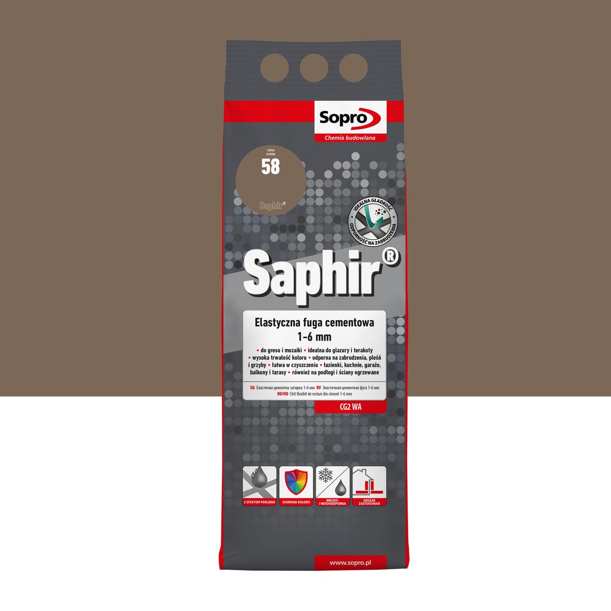 Fuga elastyczna Saphir Umbra 2 kg kolor 58 Sopro