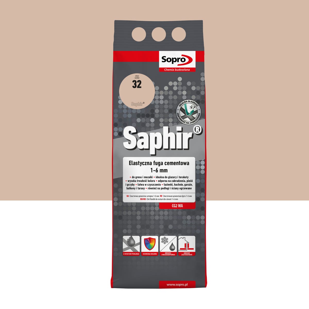 Fuga elastyczna Saphir Beż 2 kg kolor 32 Sopro