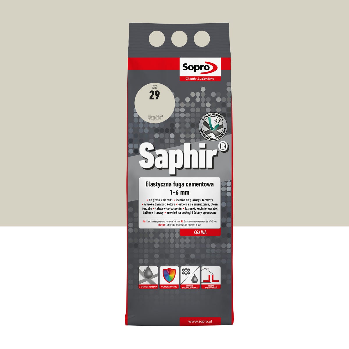 Fuga elastyczna Saphir Jasny Beż 2 kg kolor 29 Sopro