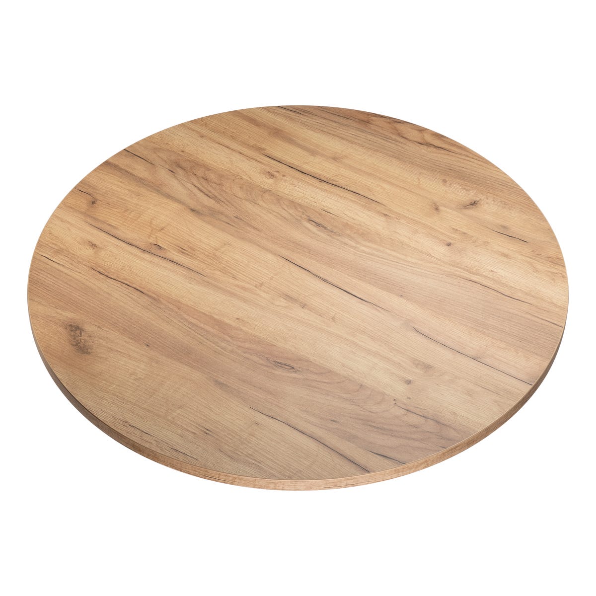 Blat do biurka stolika laminowany okrągły dąb craft 90 cm Kolm