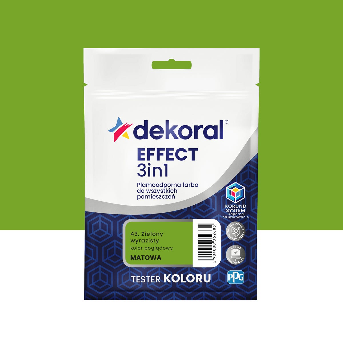 Dekoral Tester  farby Efect 3w1 Zielony wyrazisty 40 ml