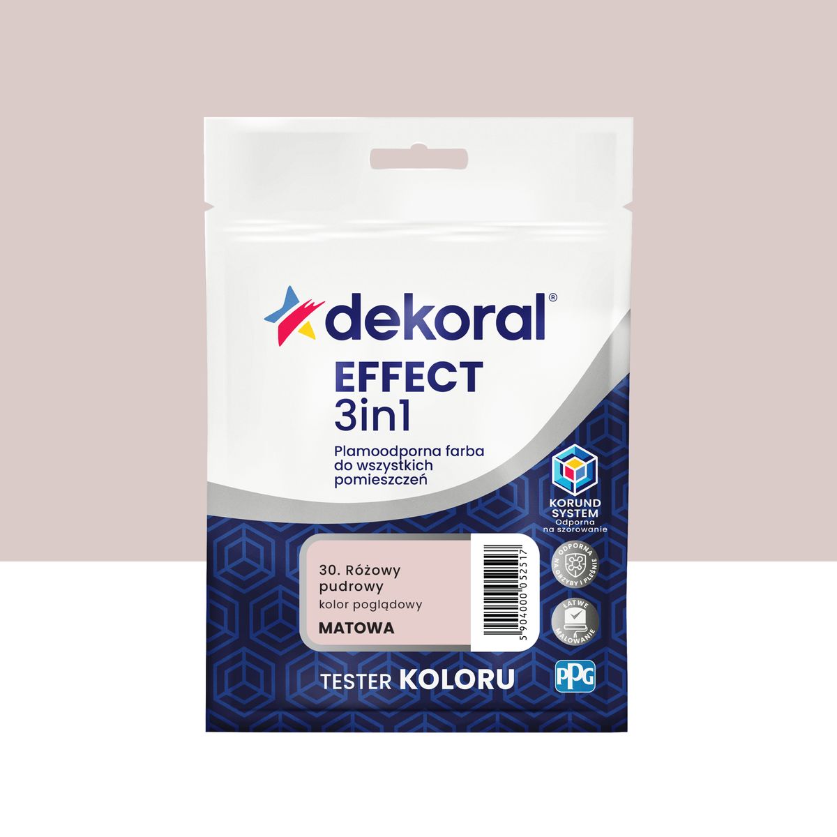 Dekoral Tester  farby Efect 3w1 Różowy pudrowy 40 ml