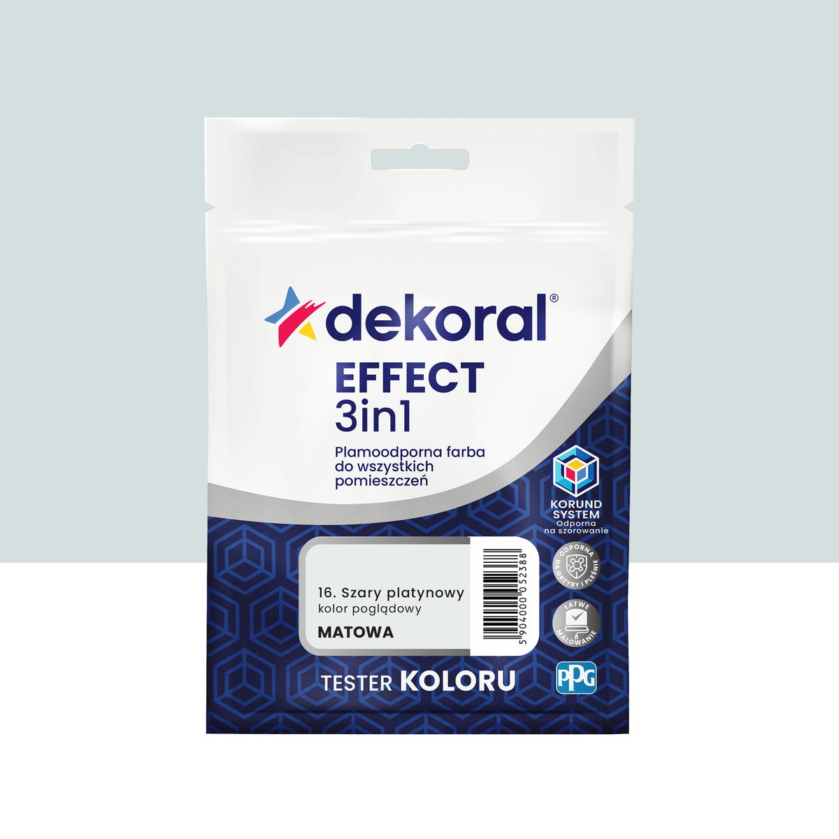 Dekoral Tester  farby Efect 3w1 Szary platynowy 40 ml