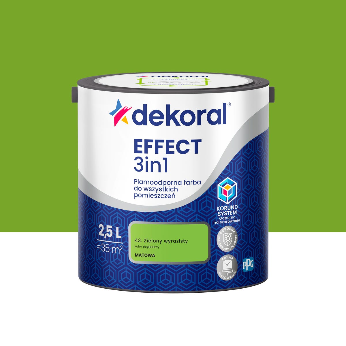 Dekoral Farba Effect 3w1 Zielony wyrazisty 2.5 l