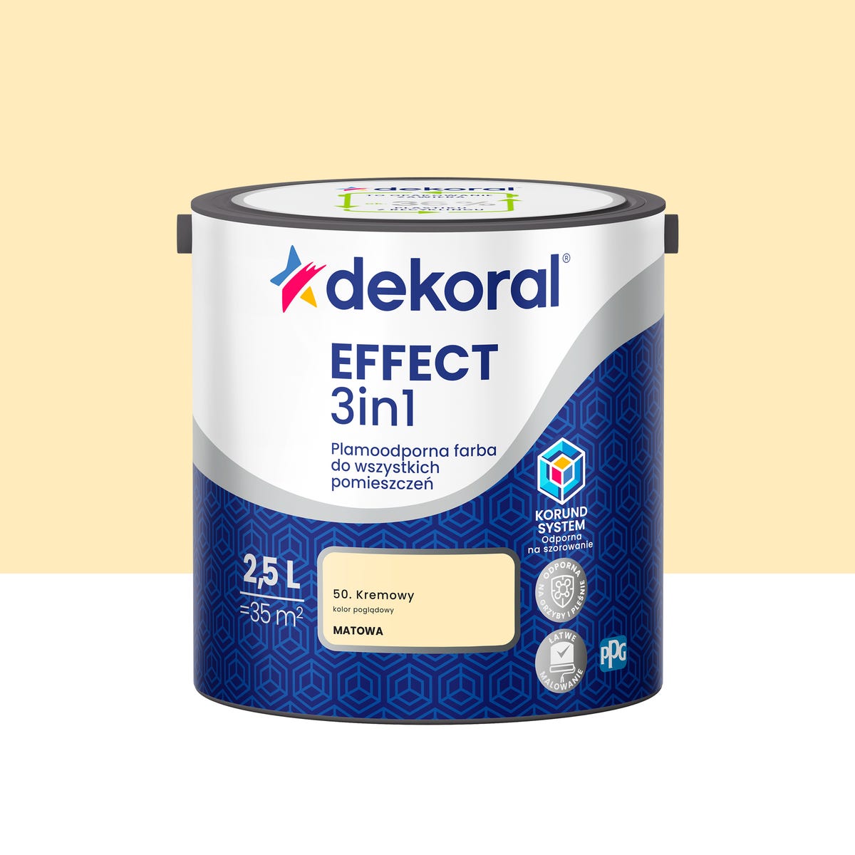 Dekoral Farba Effect 3w1 Kremowy 2.5 l