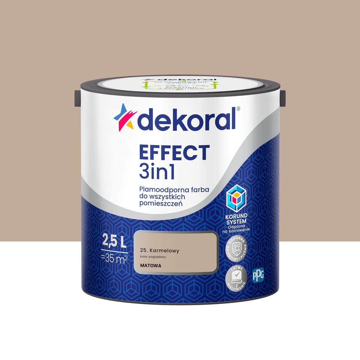 Dekoral Farba Effect 3w1 Karmelowy 2.5 l