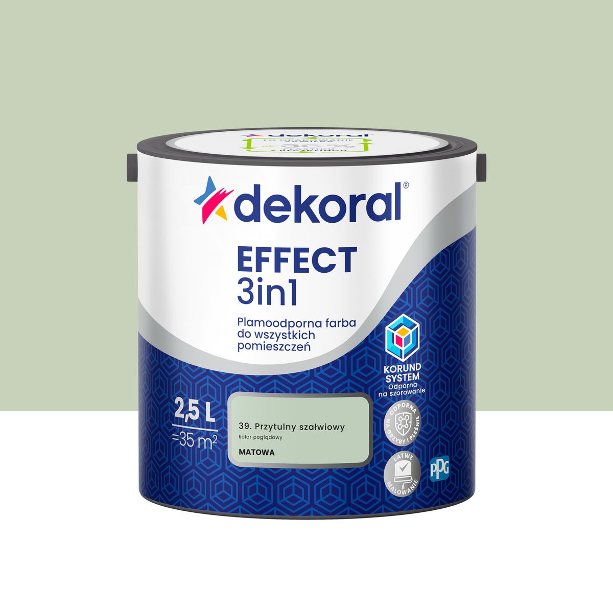 Dekoral Farba Effect 3w1 Przytulny szałwiowy 2.5 l