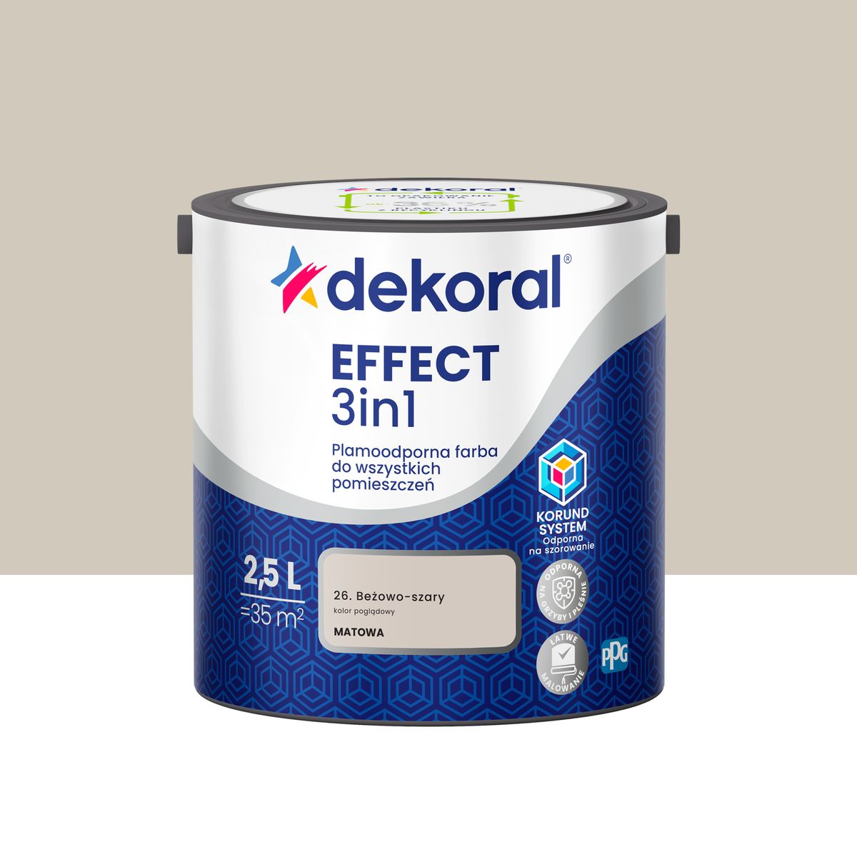 Dekoral Farba Effect 3w1 Beżowo-szary 2.5 l