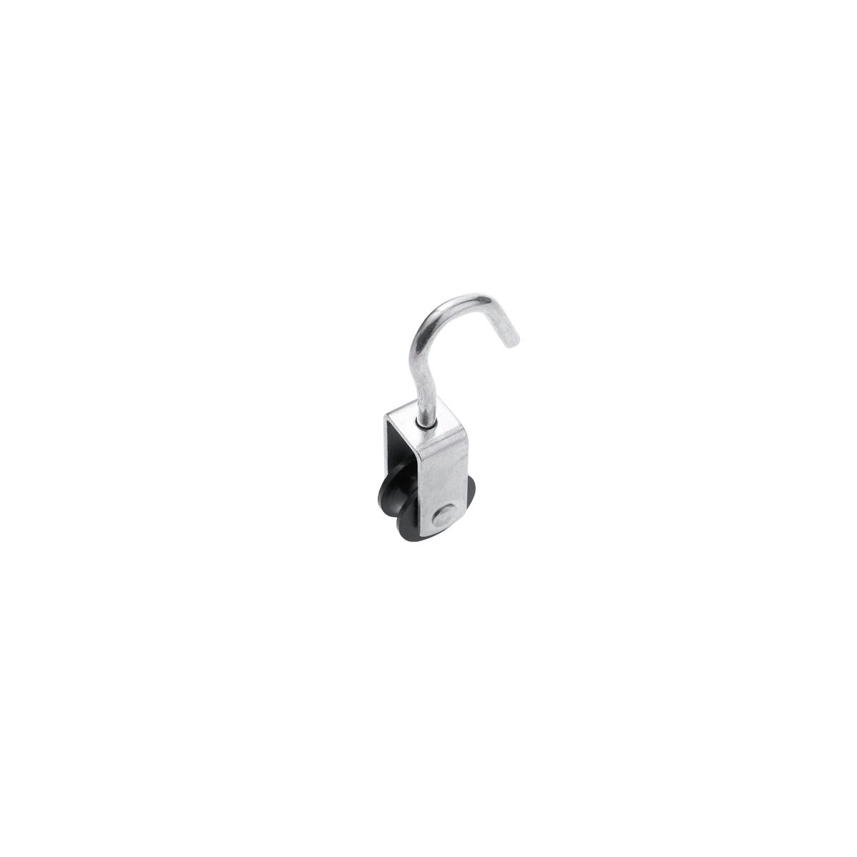 Standers Bloczek stal poliamid z hakiem 25 mm do liny 6 mm 10 kg