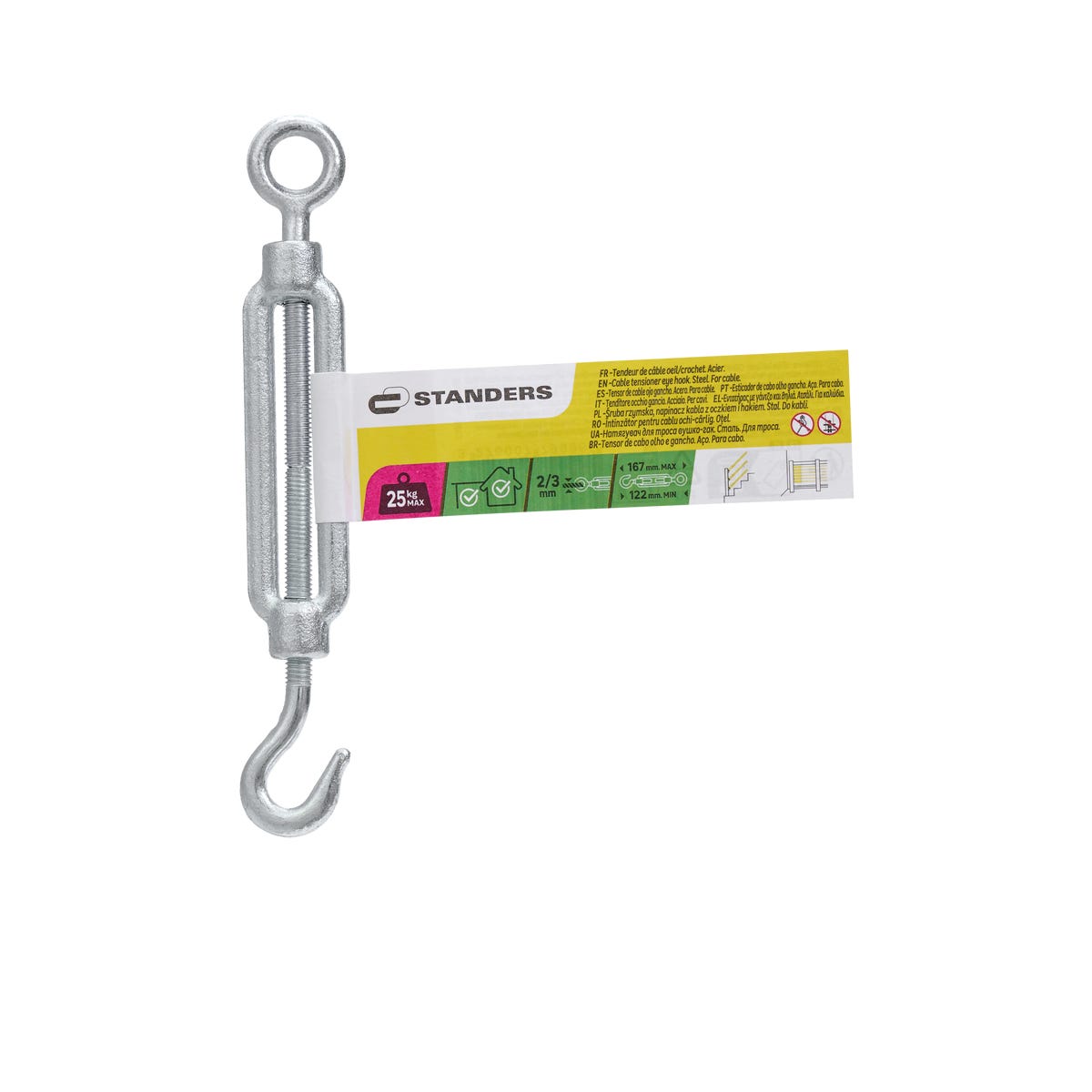 Śruba rzymska napinacz liny hak-oko 2-3 mm 25 kg Standers