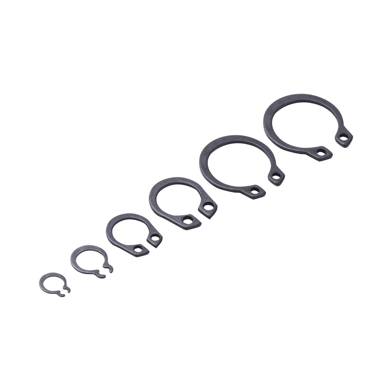 Standers Pierścień sprężynujący czarny zestaw 3 mm/14 mm 24 sztuki
