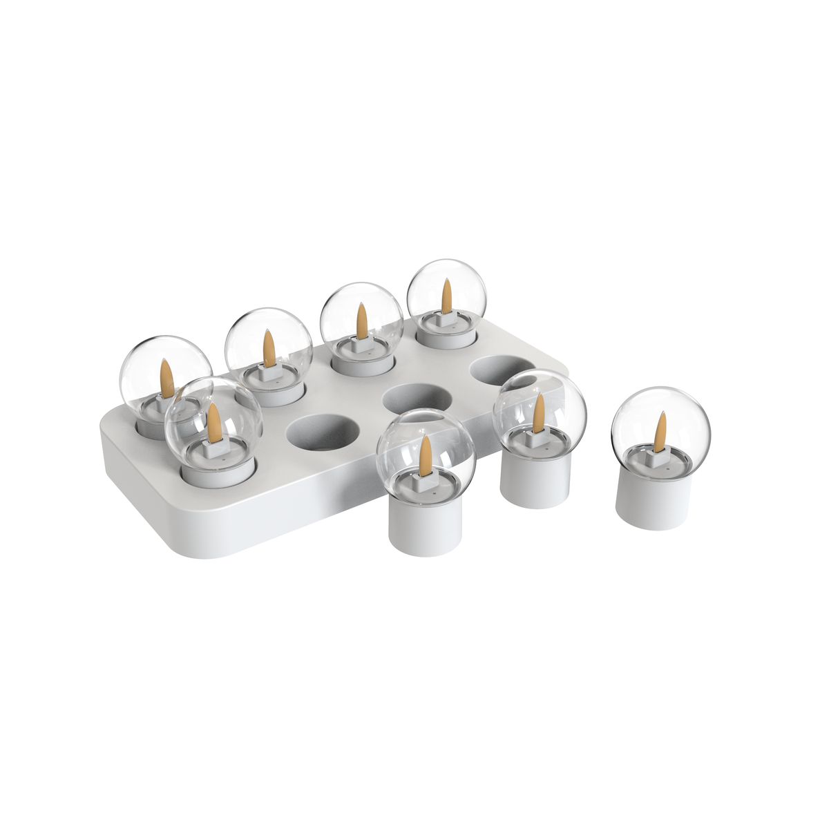 Inspire Świeczka 8 x LED białe IP54