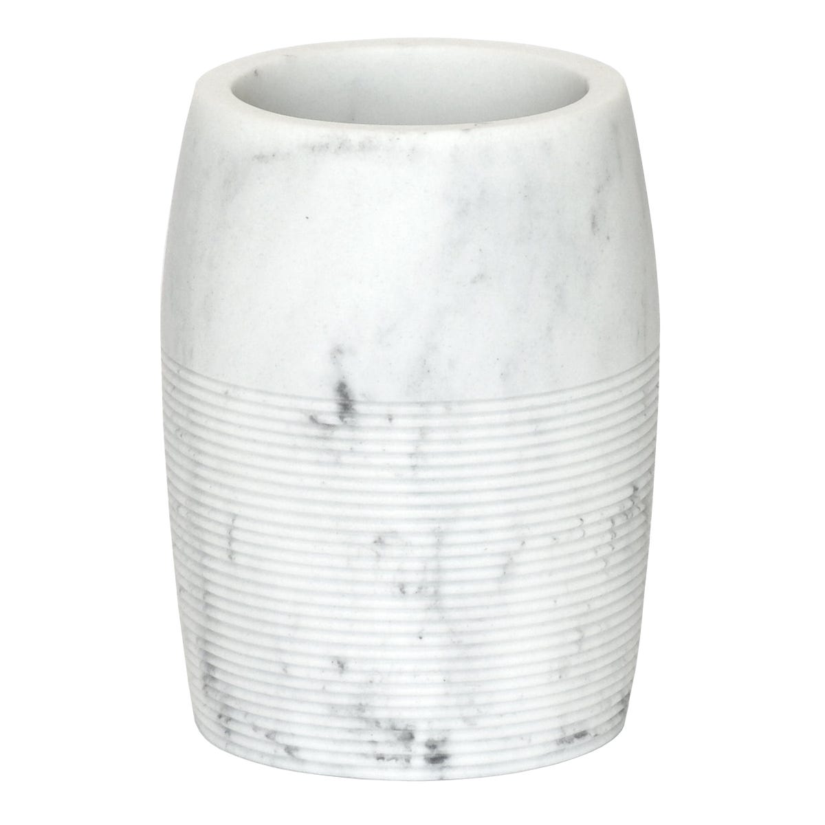 Kubek na szczoteczki do zębów biały Desert Marmur