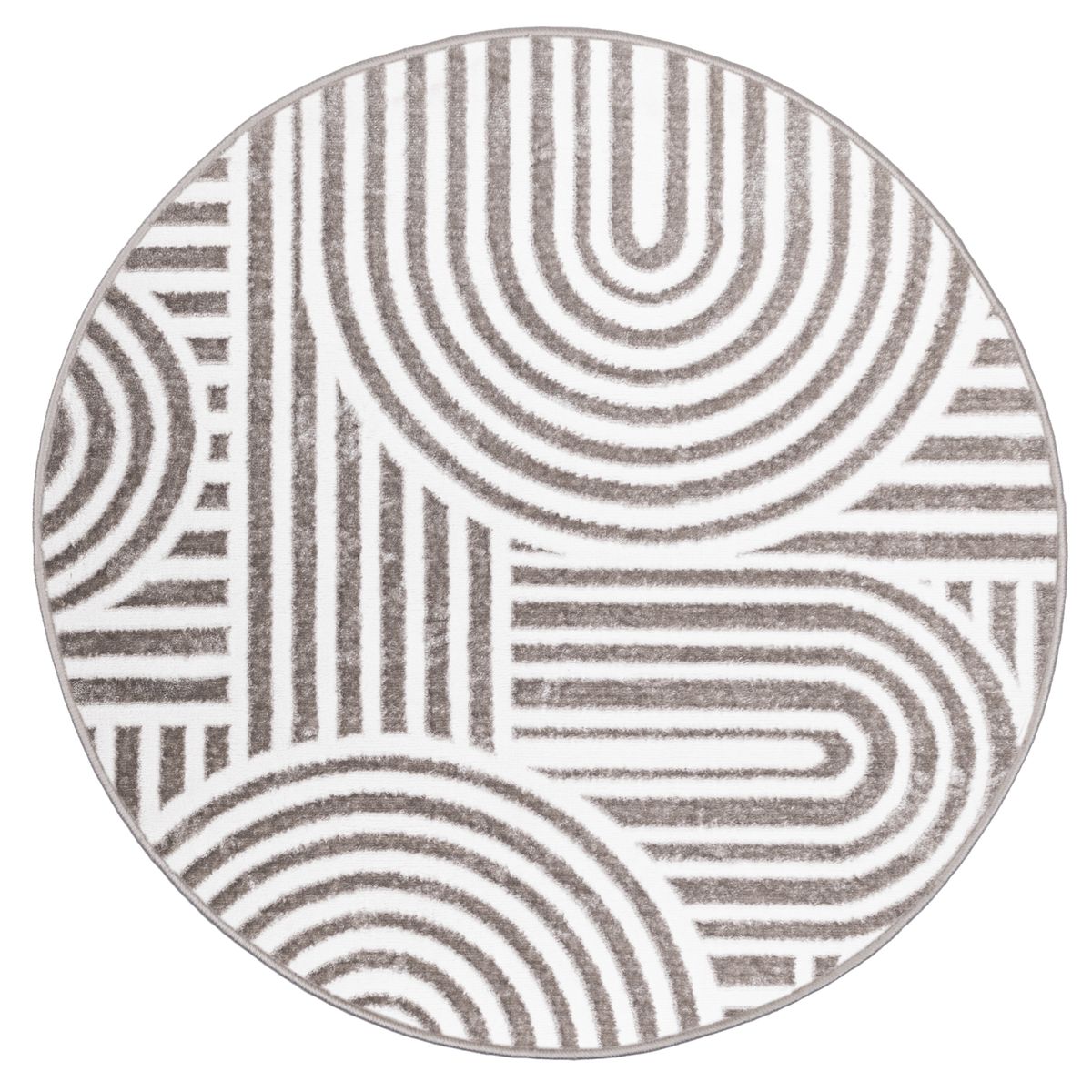 Dywan okrągły Salma Liście ivory-beżowy śr. 100 cm