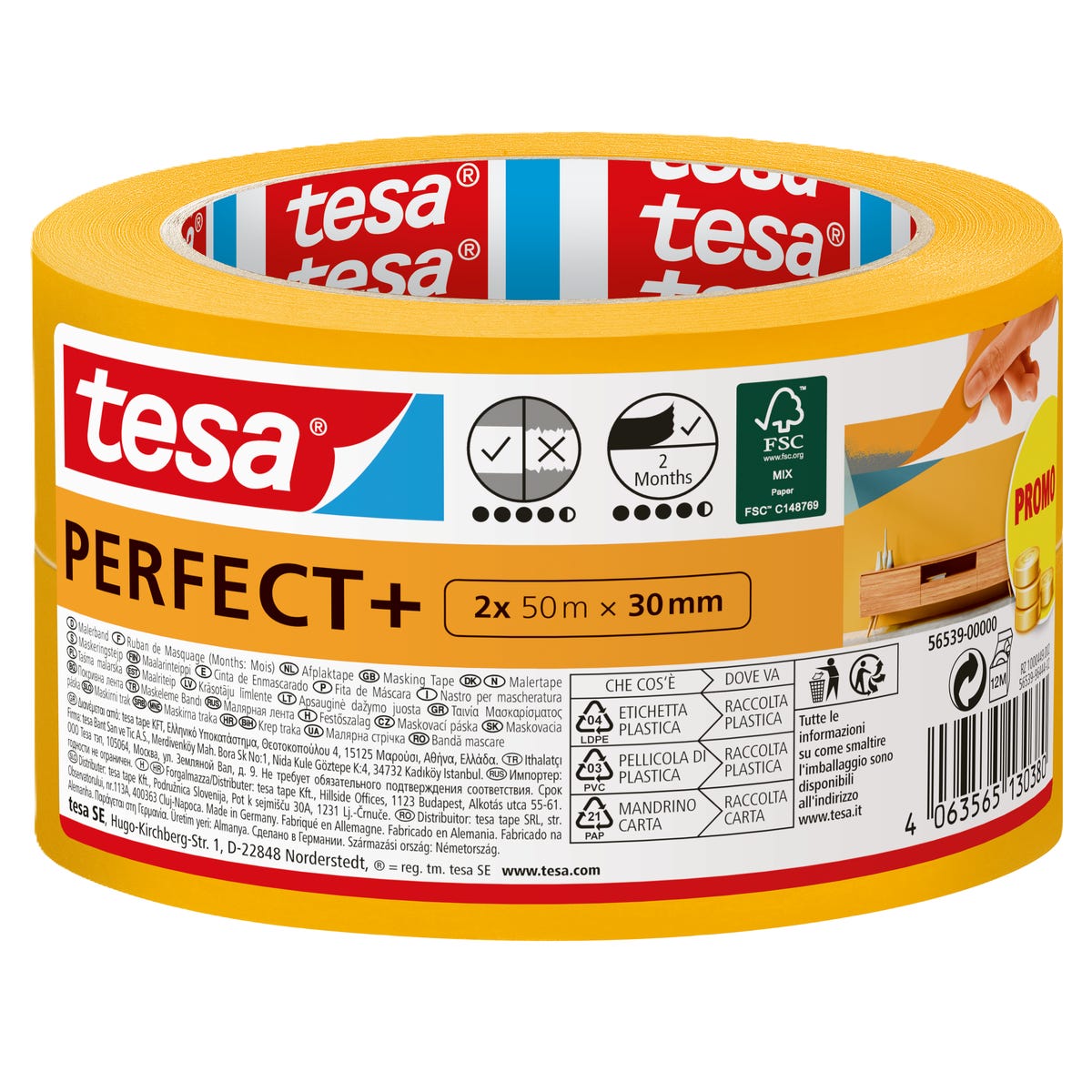 TESA TAPE Taśma malarska Perfect Plus 2 x 50 m x 30 mm