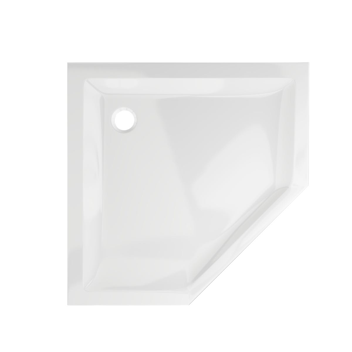 Brodzik do kabiny prysznicowej Gracio pięciokątny 80x80x11.5 cm połysk Wellneo