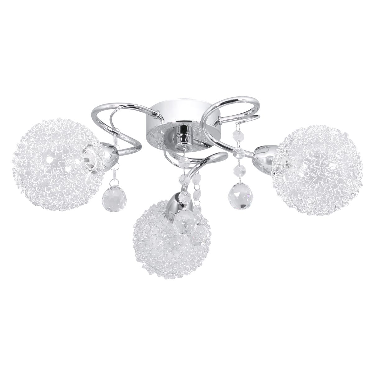 Lampa sufitowa Vesna chrom szkło 3 x G9 Reality