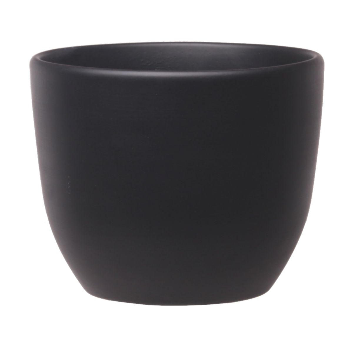 EKO-CERAMIKA Doniczka ceramiczna Baryłka śr.13 cm czarna