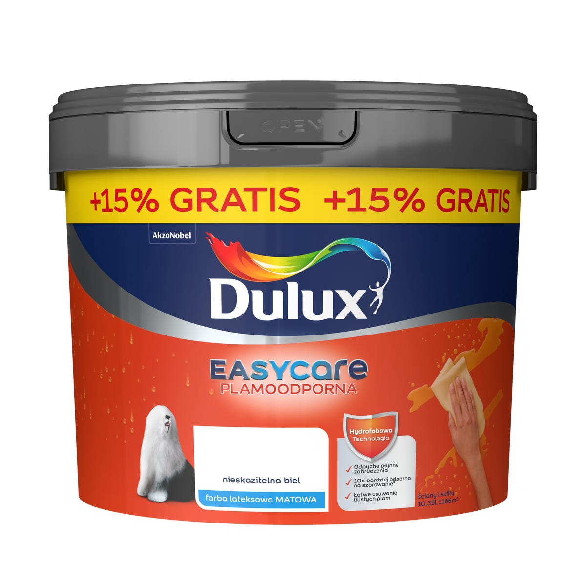 Dulux Farba Easycare plamoodporna biała 10.35 l
