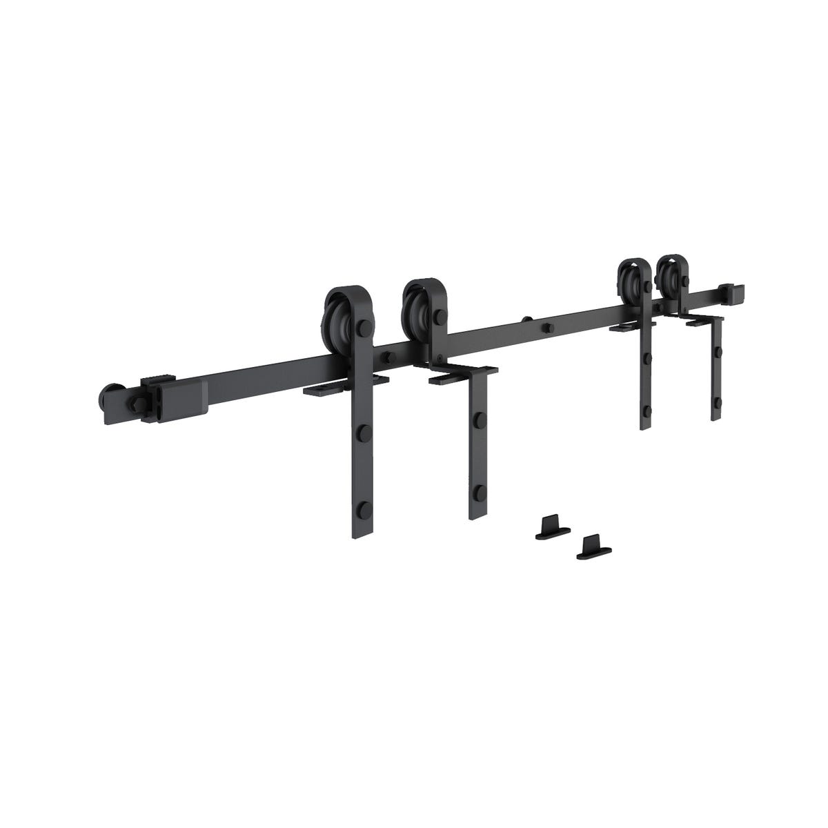 System drzwi przesuwnych podwójny Fizz czarny 186 cm Artens