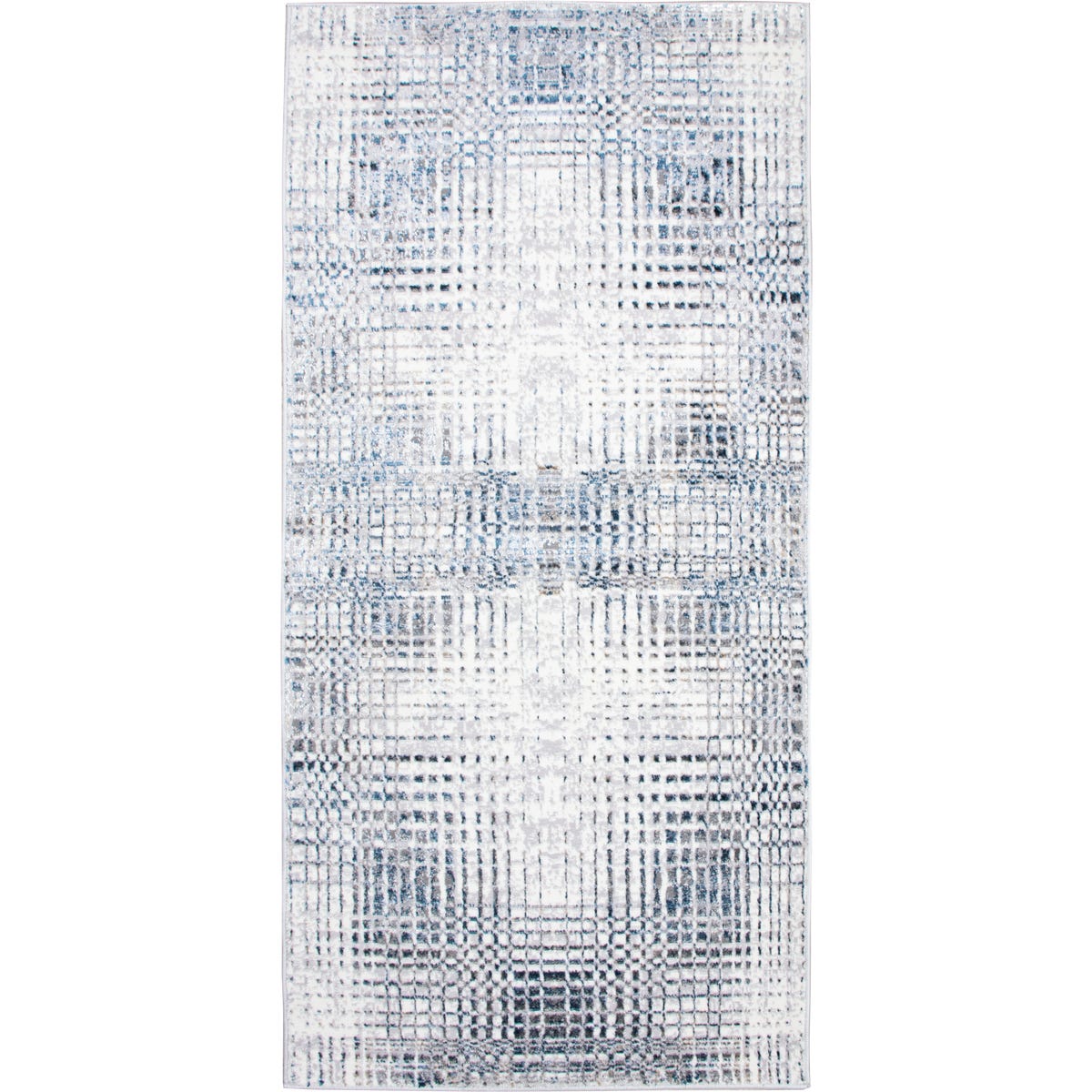 Dywan Suez mozaika przecierany niebieski 80 x 150 cm