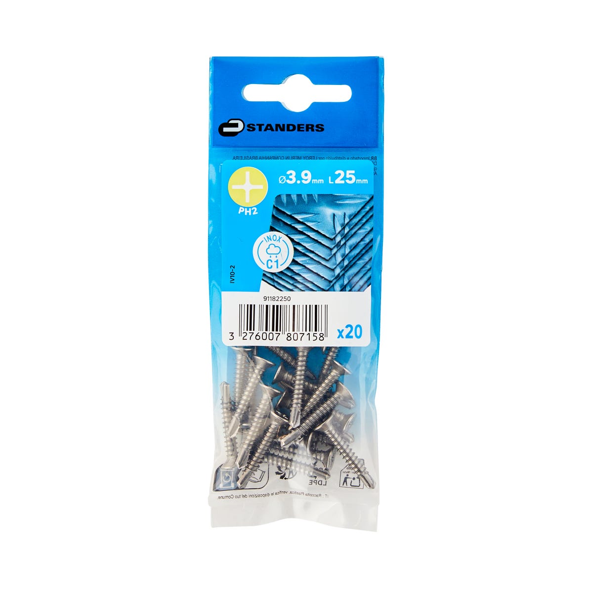 Standers Wkręt samowiercący 3.9x25 mm stal nierdzewna inox łeb stożkowy Phillips 20 sztuk
