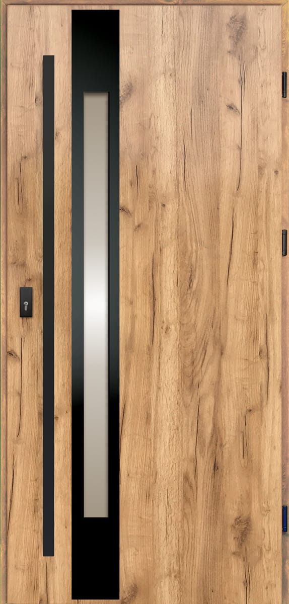 OK Doors Drzwi zewnętrzne wejściowe stalowe z antabą Supreme 68 grandson 90 prawe Trendline