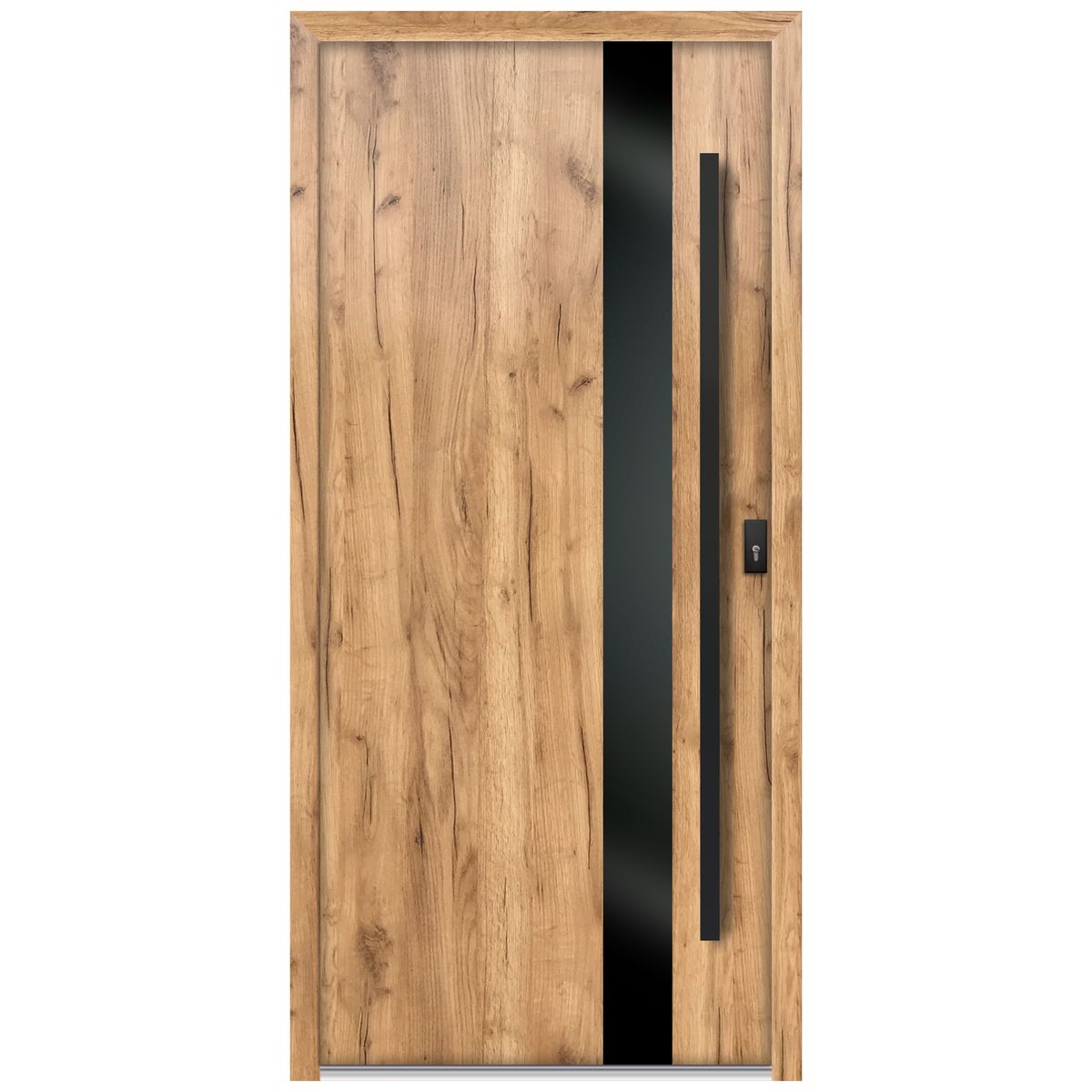 Drzwi zewnętrzne wejściowe stalowe z antabą Clear 68 grandson 90 lewe OK Doors Trendline