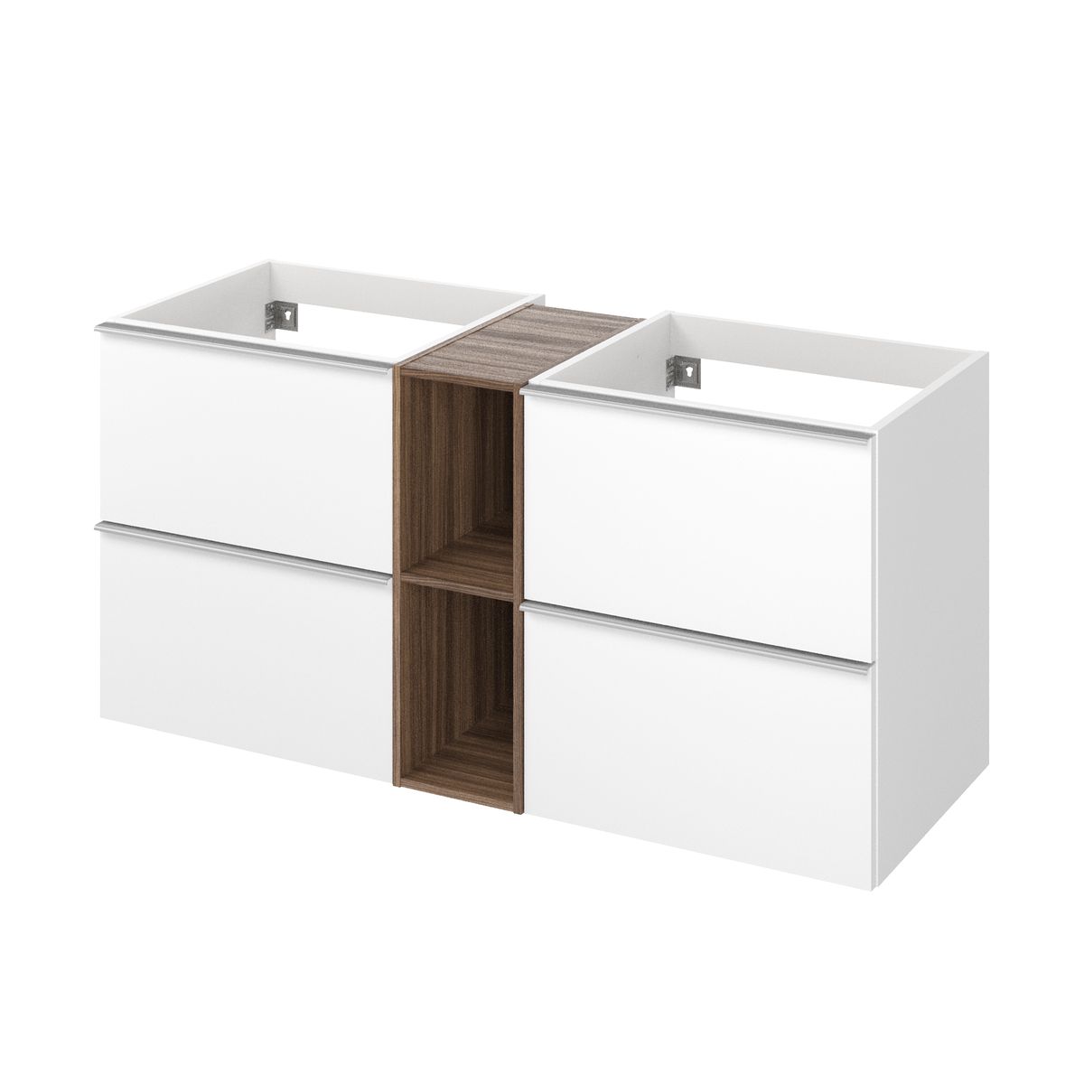 Szafka pod umywalkę Modern biało-orzechowa 120x45x55 cm Sensea