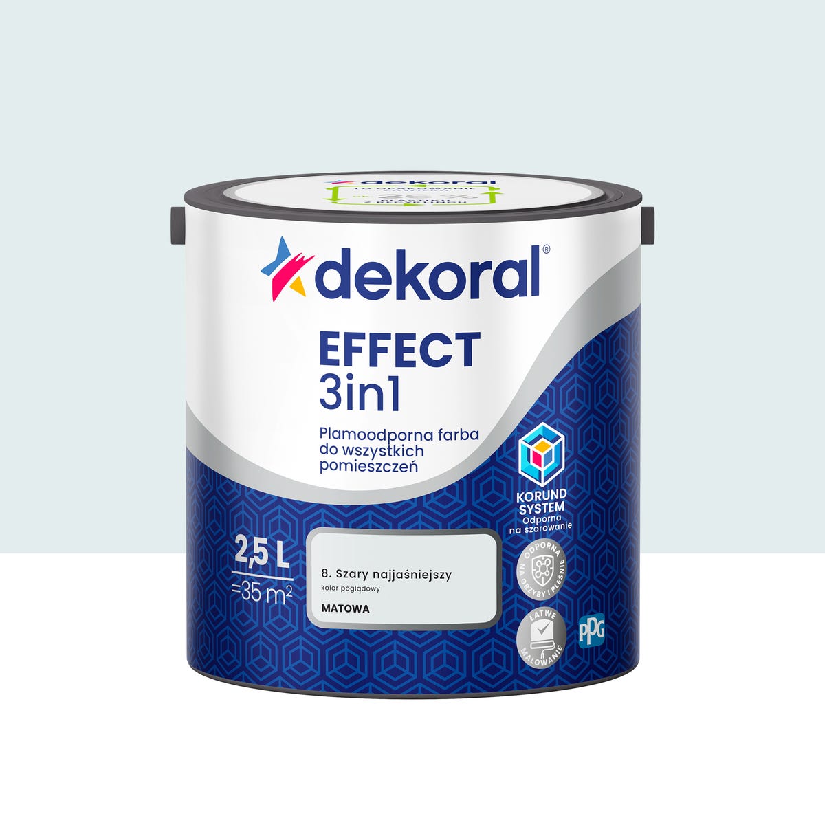Dekoral Farba Effect 3w1 Szary najjaśniejszy 2.5 l