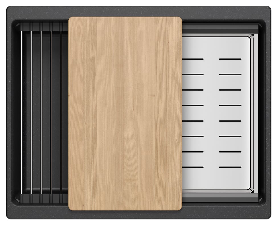 Zlewozmywak granitowy podwieszany Sawerio Quadron