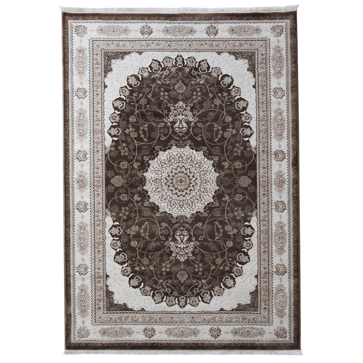 Dywan z frędzlami Palacio jasnobrązowy 80 x 140 cm