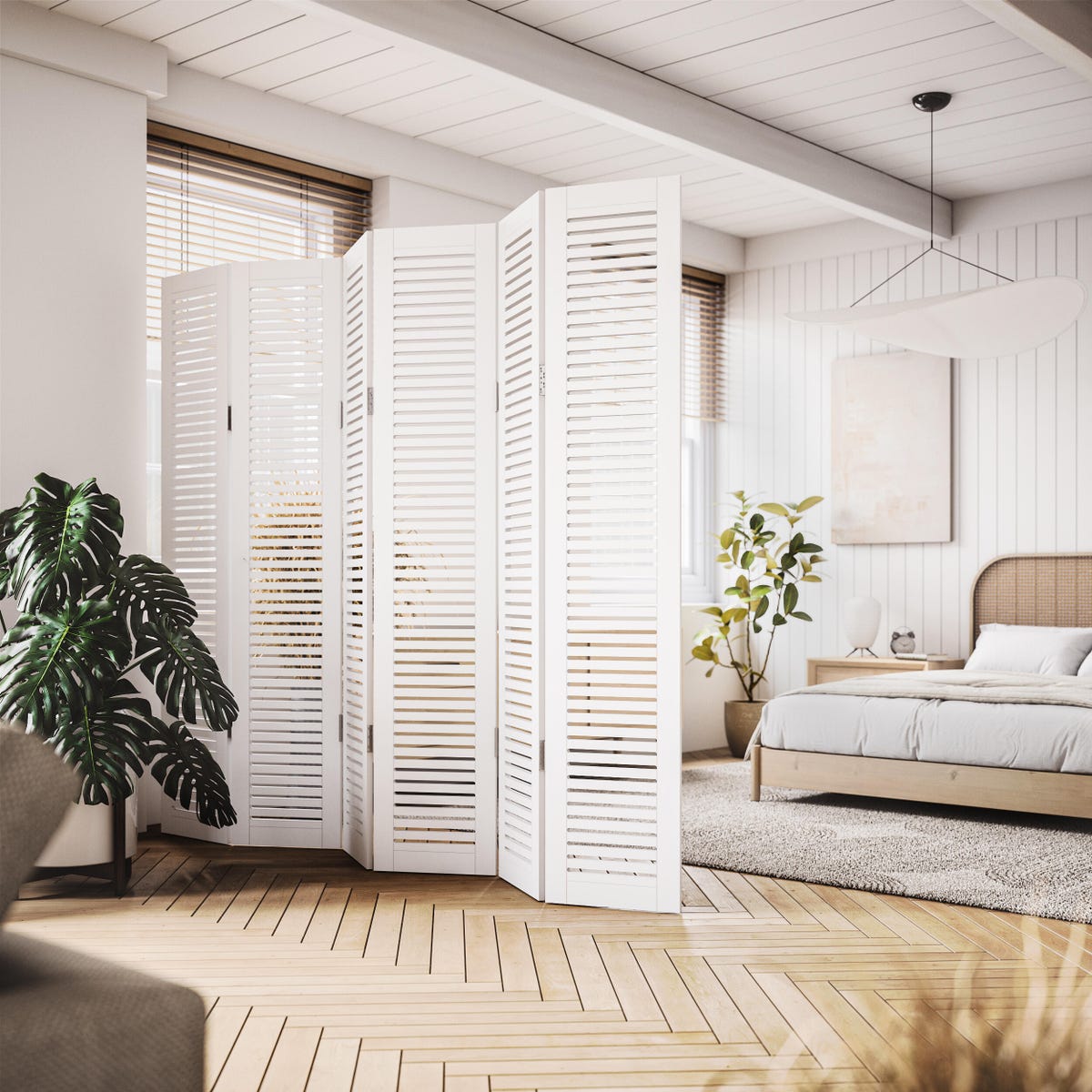 Panel ażurowy lakierowany biały 59.4 x 99.3 cm Kolm