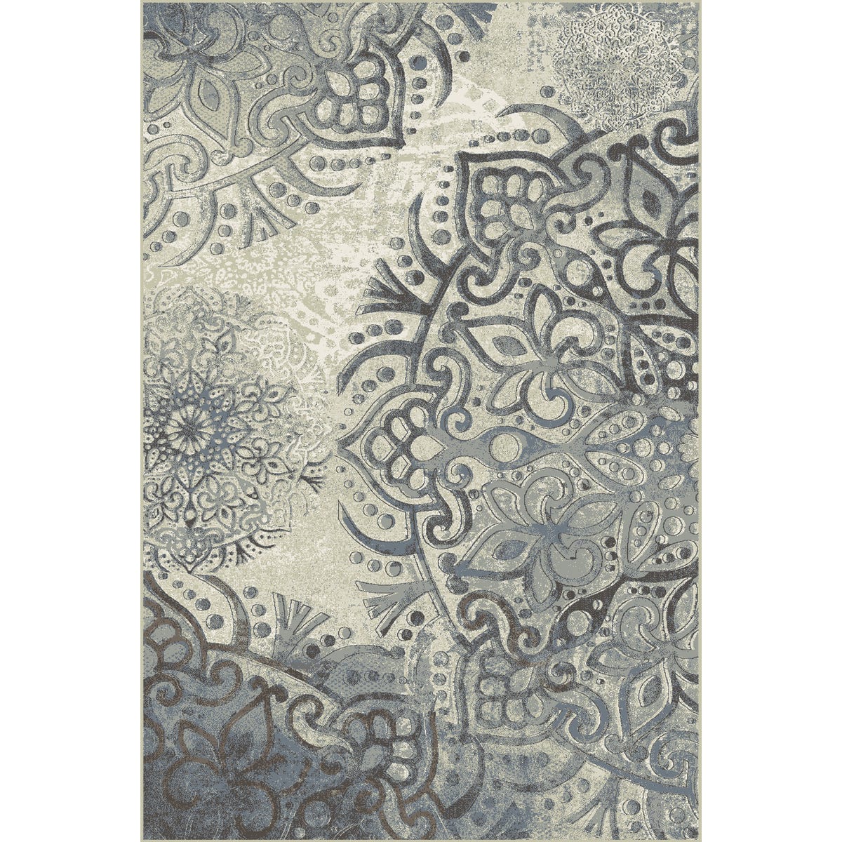 Dywan wełniany Moon Boho Silver 200 x 300 cm
