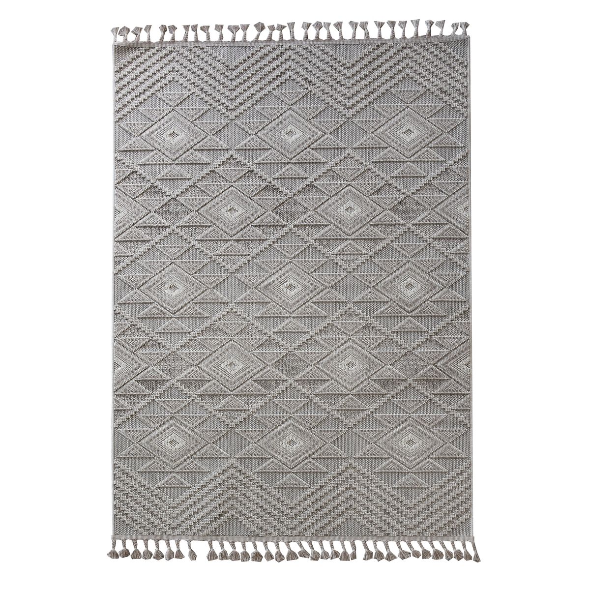 Dywan z frędzlami Alicante pętelkowy beżowy 160 x 220 cm