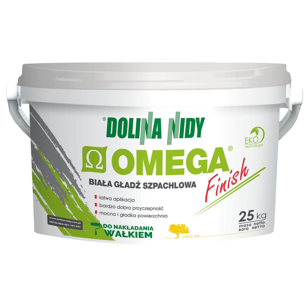 Gotowa gładź szpachlowa Omega Finish 25 kg