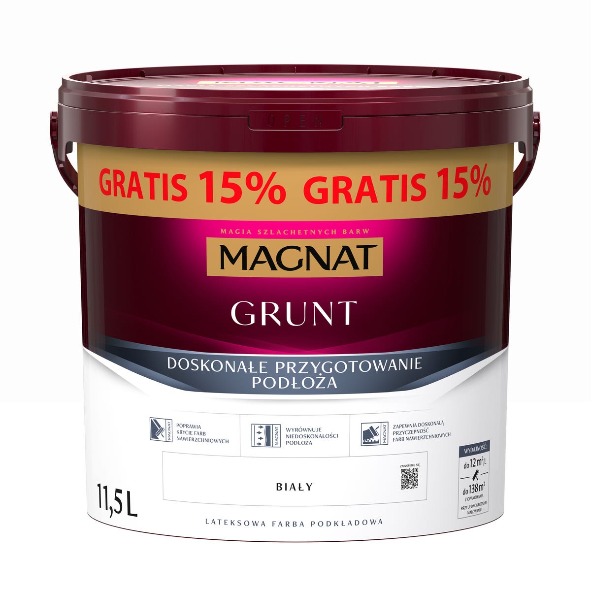 Grunt Magnat pod farby ceramiczne i lateksowe 11.5 l