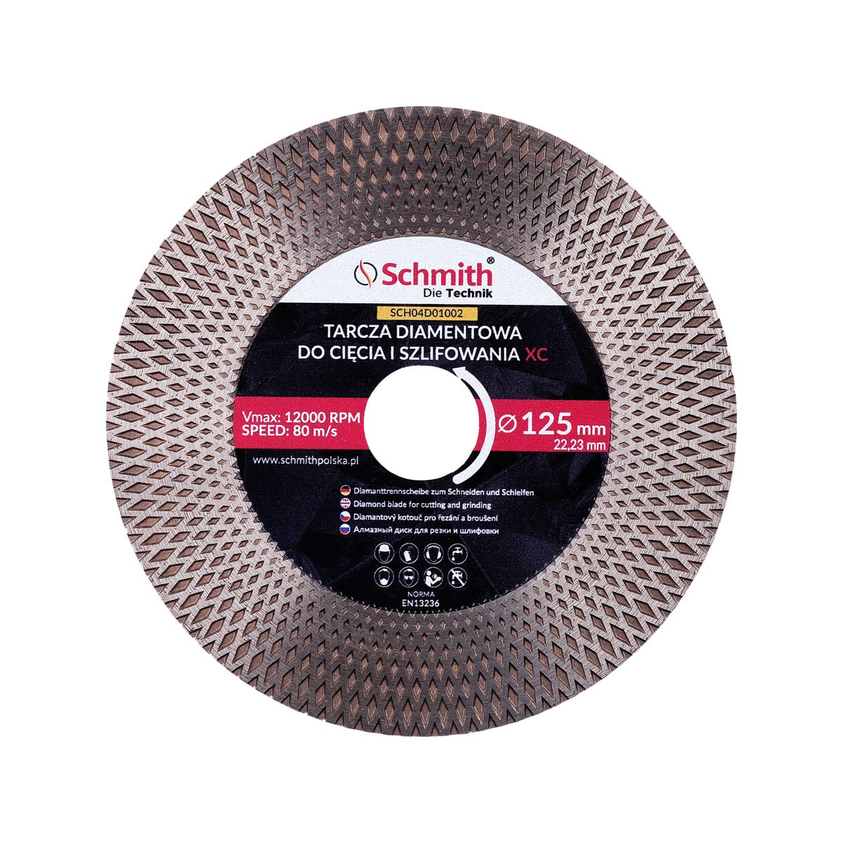 Tarcza diamentowa do cięcia i szlifowania uniwersalna 125 mm SCHMITH