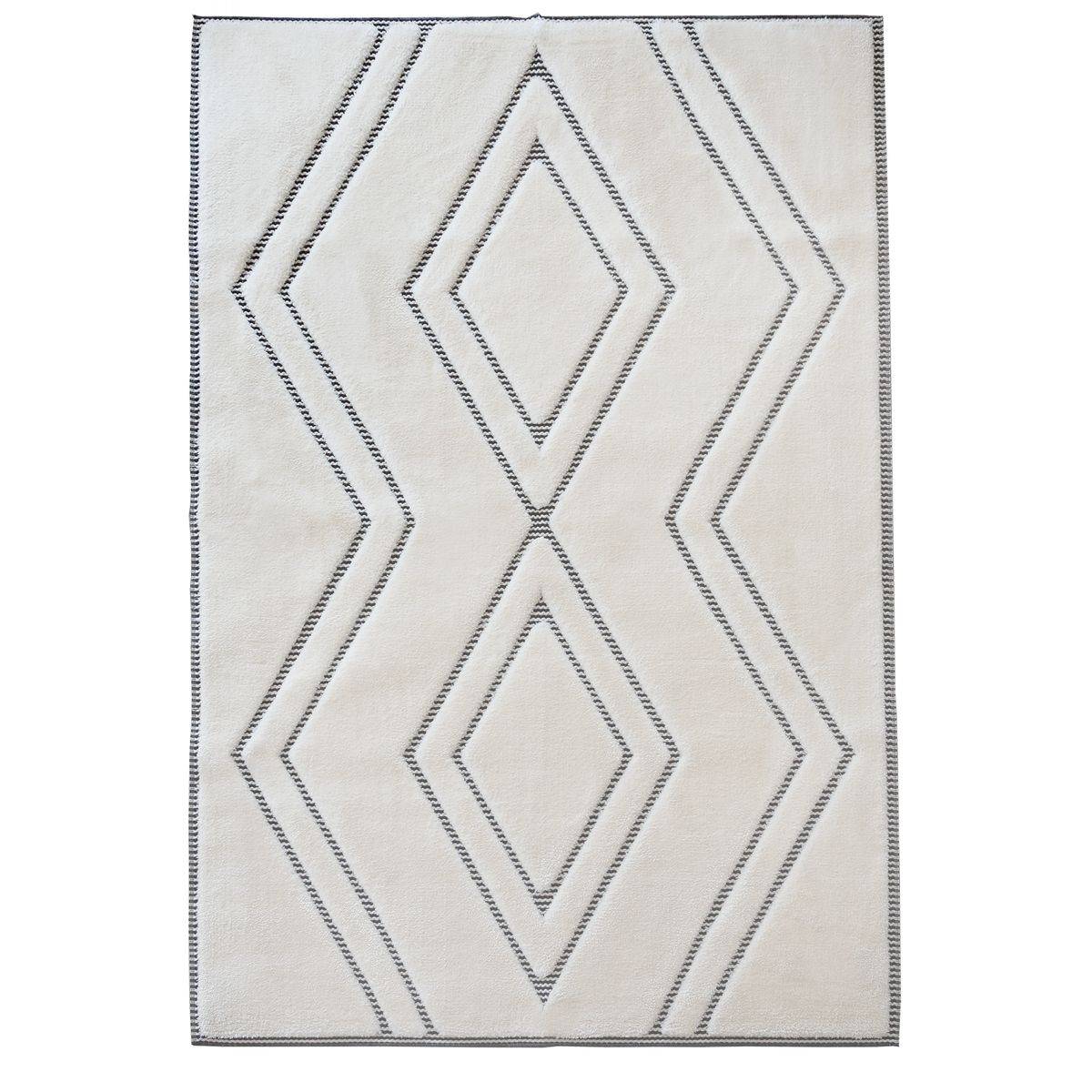 Dywan Bergamo 3D geometric beżowy 80 x 140 cm