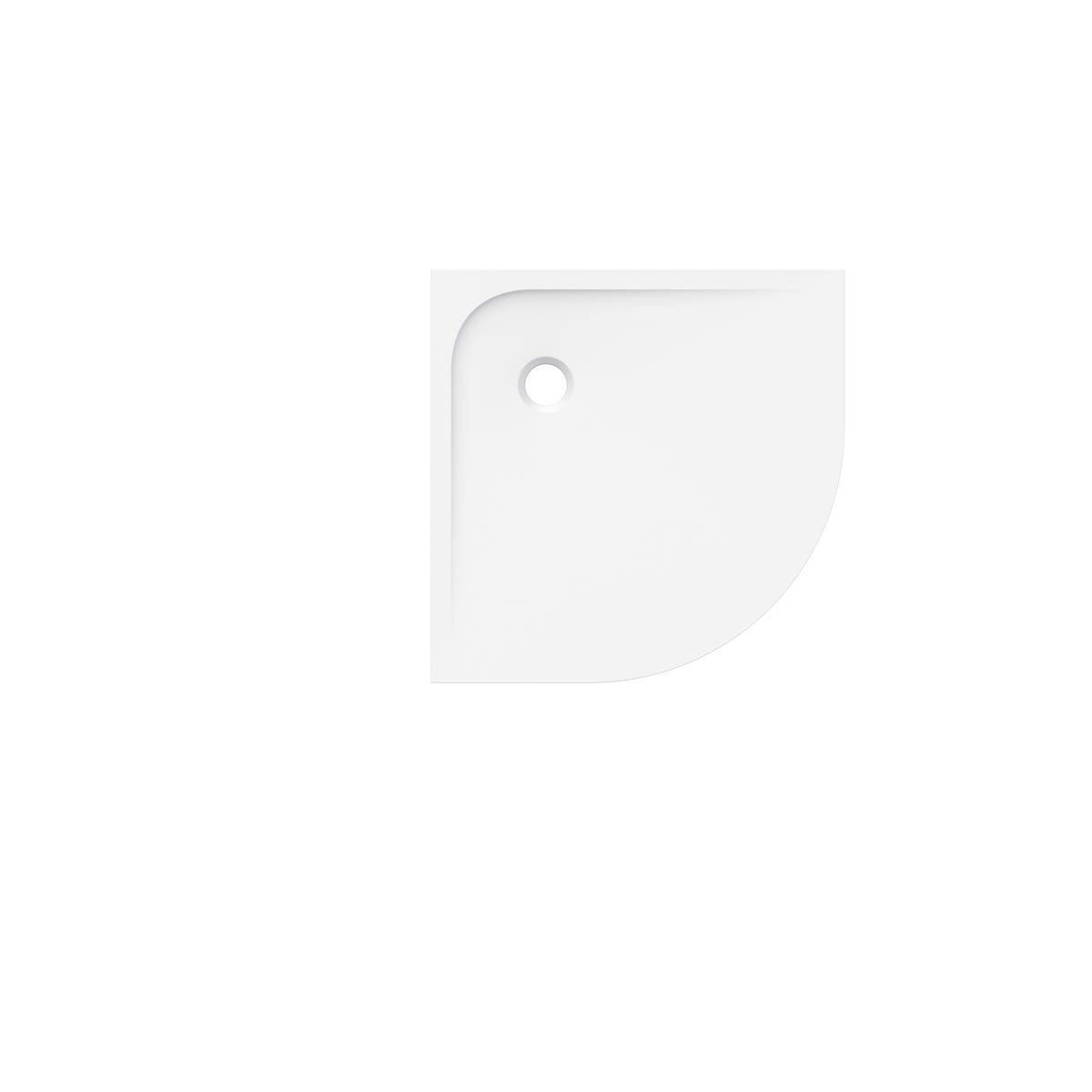 Brodzik do kabiny prysznicowej 1/4 koła 90x90 cm biały Easy Sensea